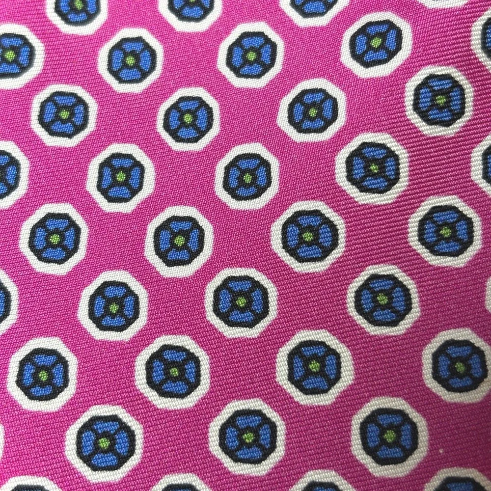 Polo Ralph Lauren Men's Pink Geometric‎ Medallion Silk Necktie Career Prof